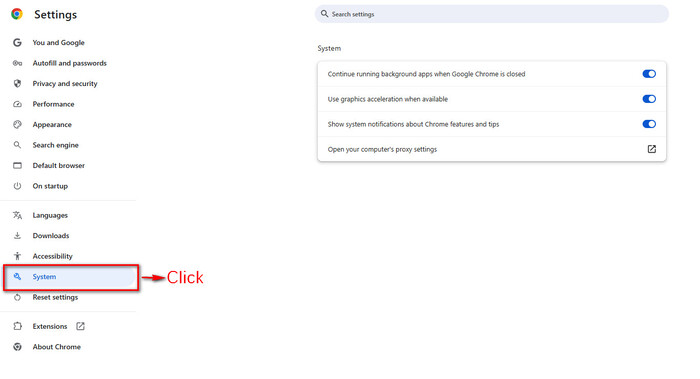 click system